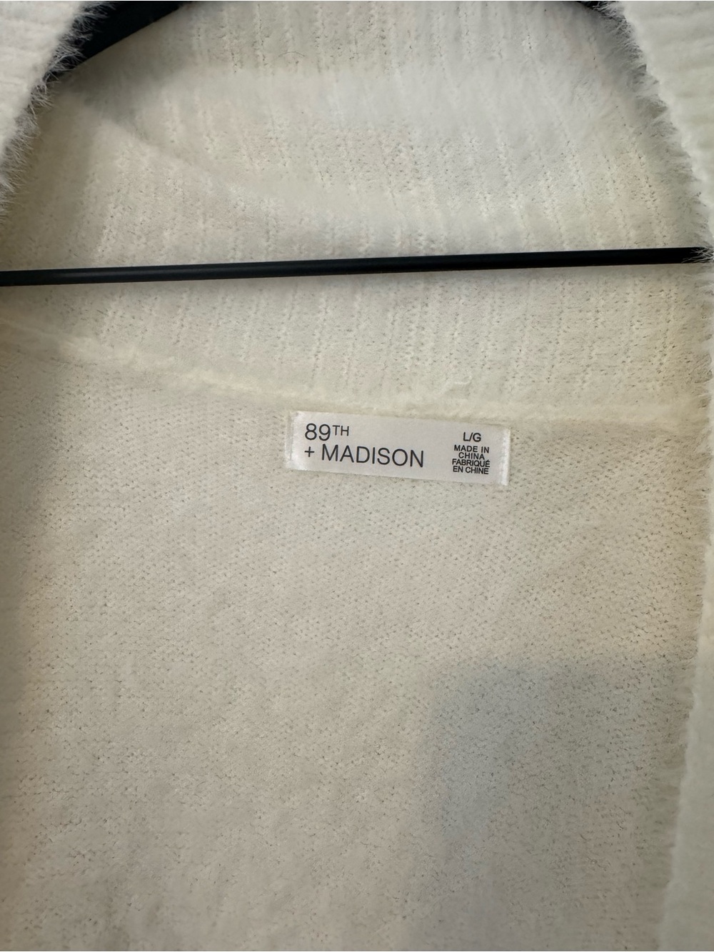 Madison Soft Cream Open-Front Cardigan - Picture 6 of 6